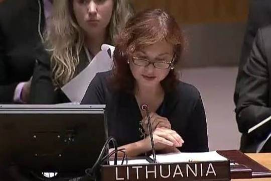 Lietuvos ambasadorė JT pliekė Rusiją dėl Mariupolio