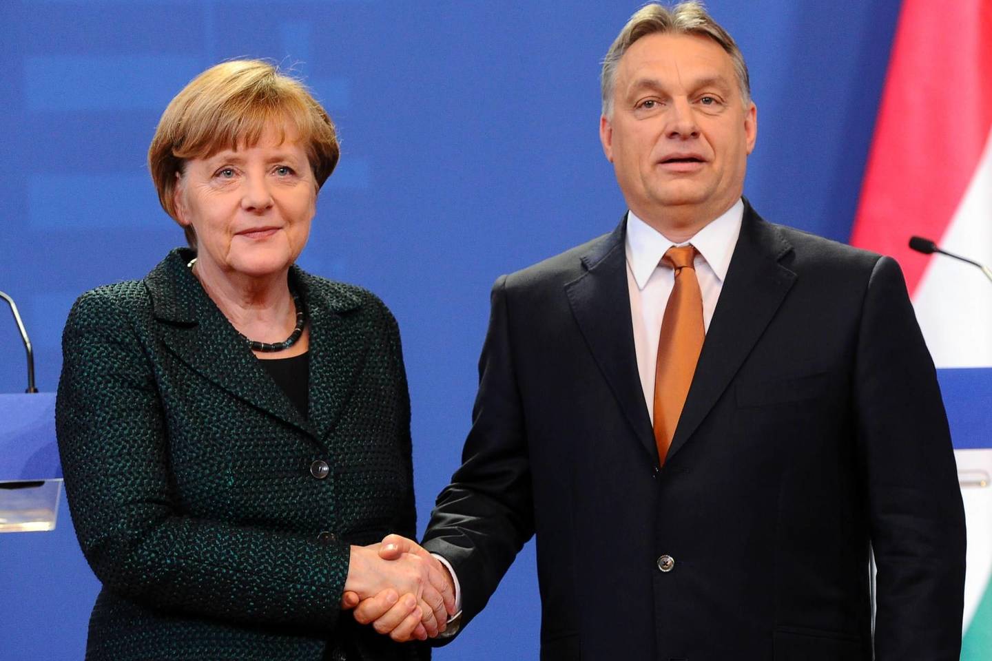 A.Merkel ir V.Orbano pokalbyje, regis, nestigo įtampos.