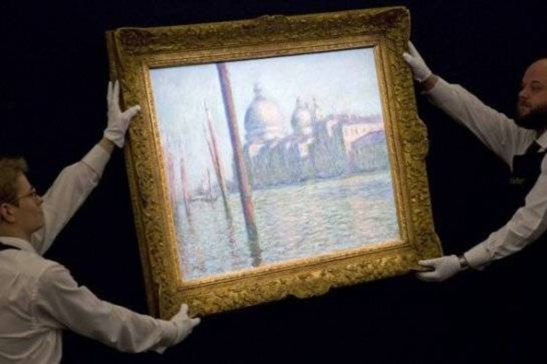 Už C.Monet paveikslą „Didysis kanalas“ „Sotheby's“ aukcione sumokėta 31,4 mln. eurų.<br>"Scanpix" nuotr.