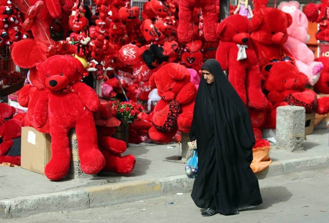 Meilės diena – puiki proga verslininkams užsidirbti.<br>AFP nuotr.