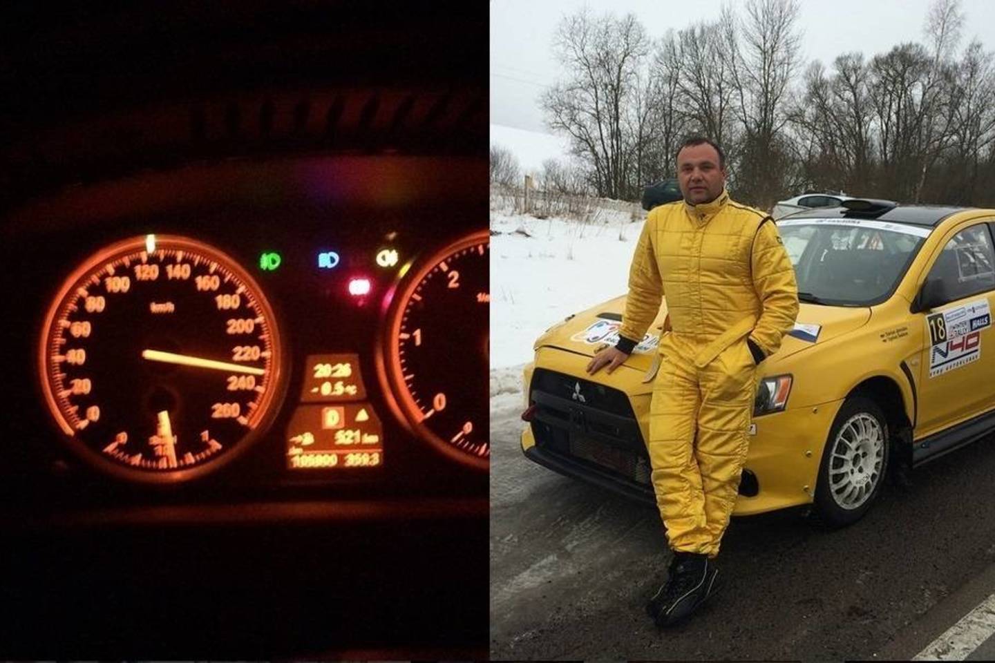 D. Janušas į „Instagram“ be jokio prierašo įkėlė vaizdo įrašą, kaip BMW pasiekia 230 km/val.<br>Stop kadras.