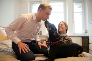 Į prieglaudą nuvykę vilniečiai savo poelgio nepasigailėjo