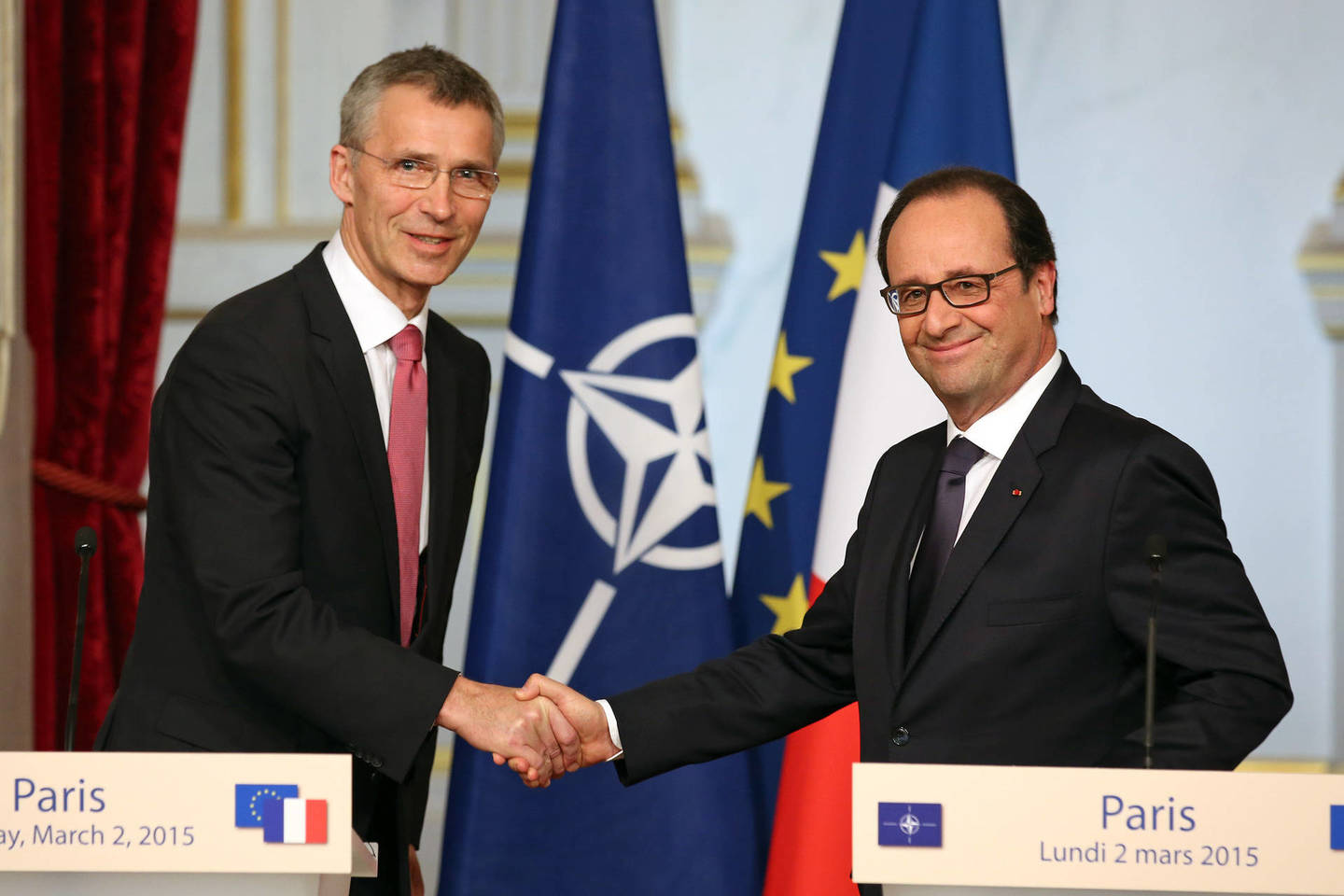F.Hollande'as susitiko su NATO generaliniu sekretorium J.Stoltenbergu.