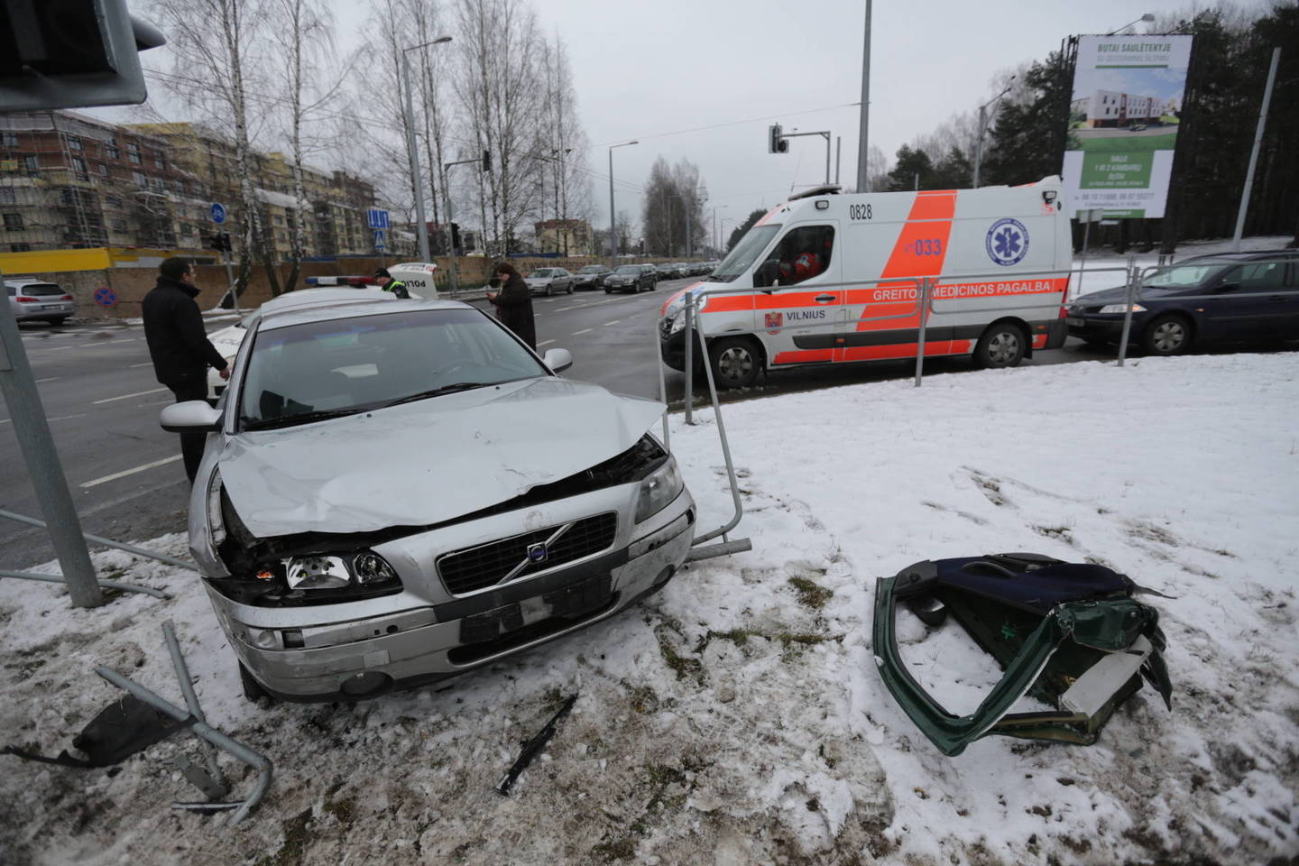 Per avariją Vilniuje nukentėjo du žmonės.