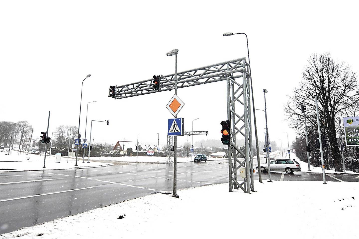 Tikimasi, kad Molėtų plento ir Skersinės gatvių sankryžoje sumažės avarijų.