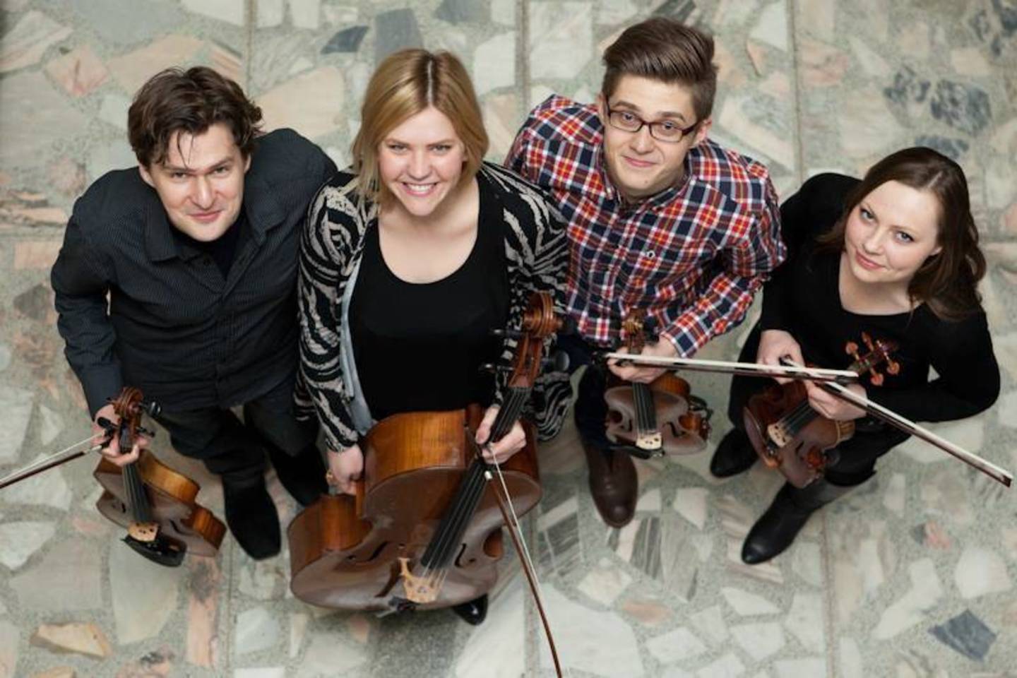 Styginių kvartetas Adora: S.Tankevičius (I smuikas), A.Birvydaitė (II smuikas), J.Juozapaitis (altas), I.Pikalavičiūtė (violončelė).