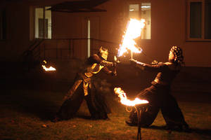 Mažuosius ligonius su pavasariu sveikino įspūdingu ugnies šou