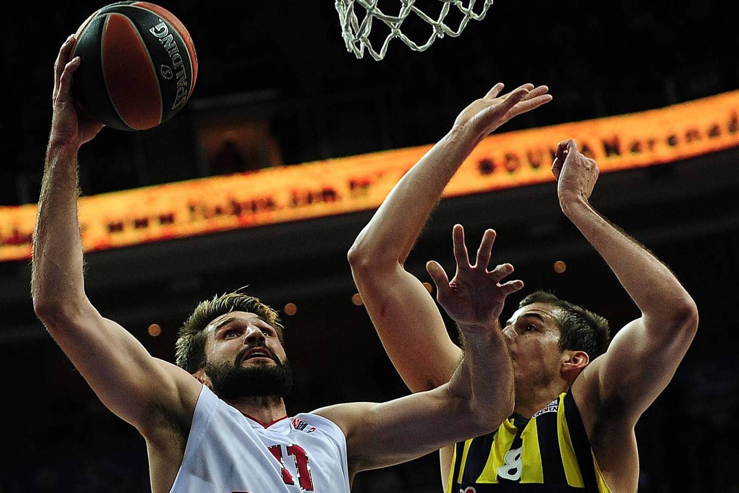 L.Kleiza taikliai atakavo krepšį.