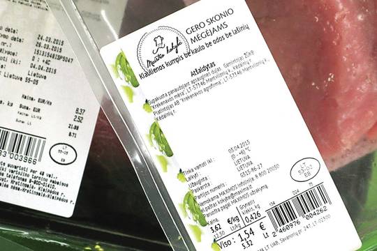 Prekybininkai puolė perrašyti mėsos etikečių