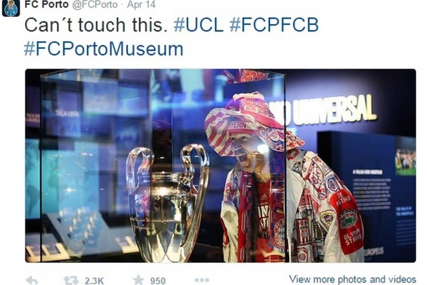 „Porto“ klubo įdėta nuotrauka socialiniame tinkle „Twitter“.