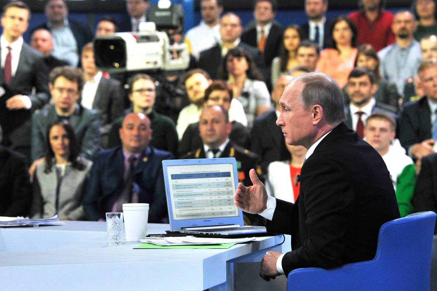 Rusijos prezidentas V.Putinas bandė įtikinti, kad sankcijos išėjo tik į gerą.