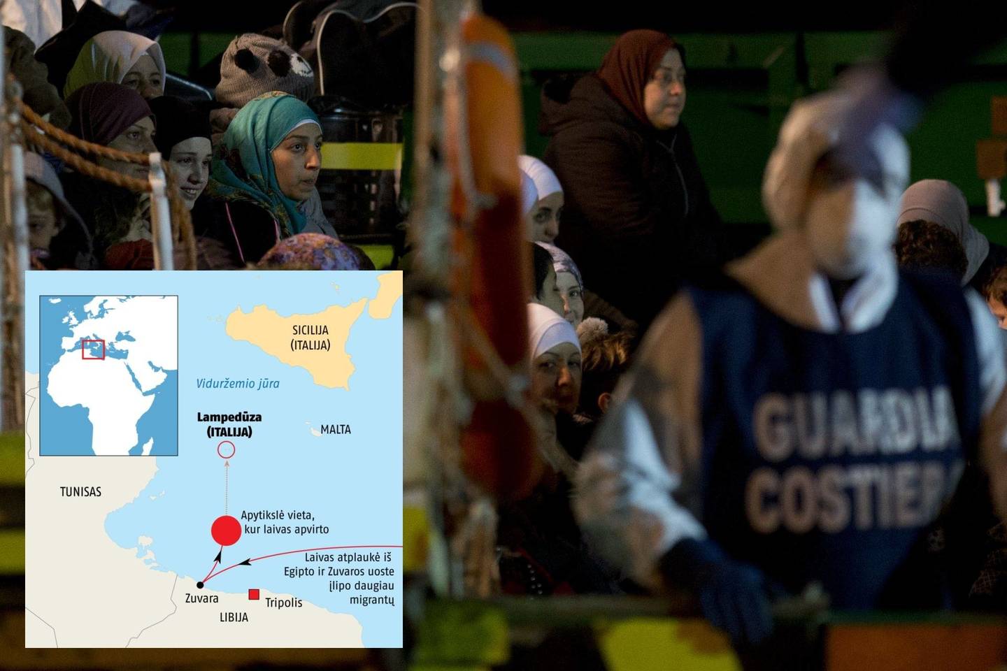 Po sekmadienio tragedijos prie Lampedūzos salos gyvi liko vos 28 migrantai.