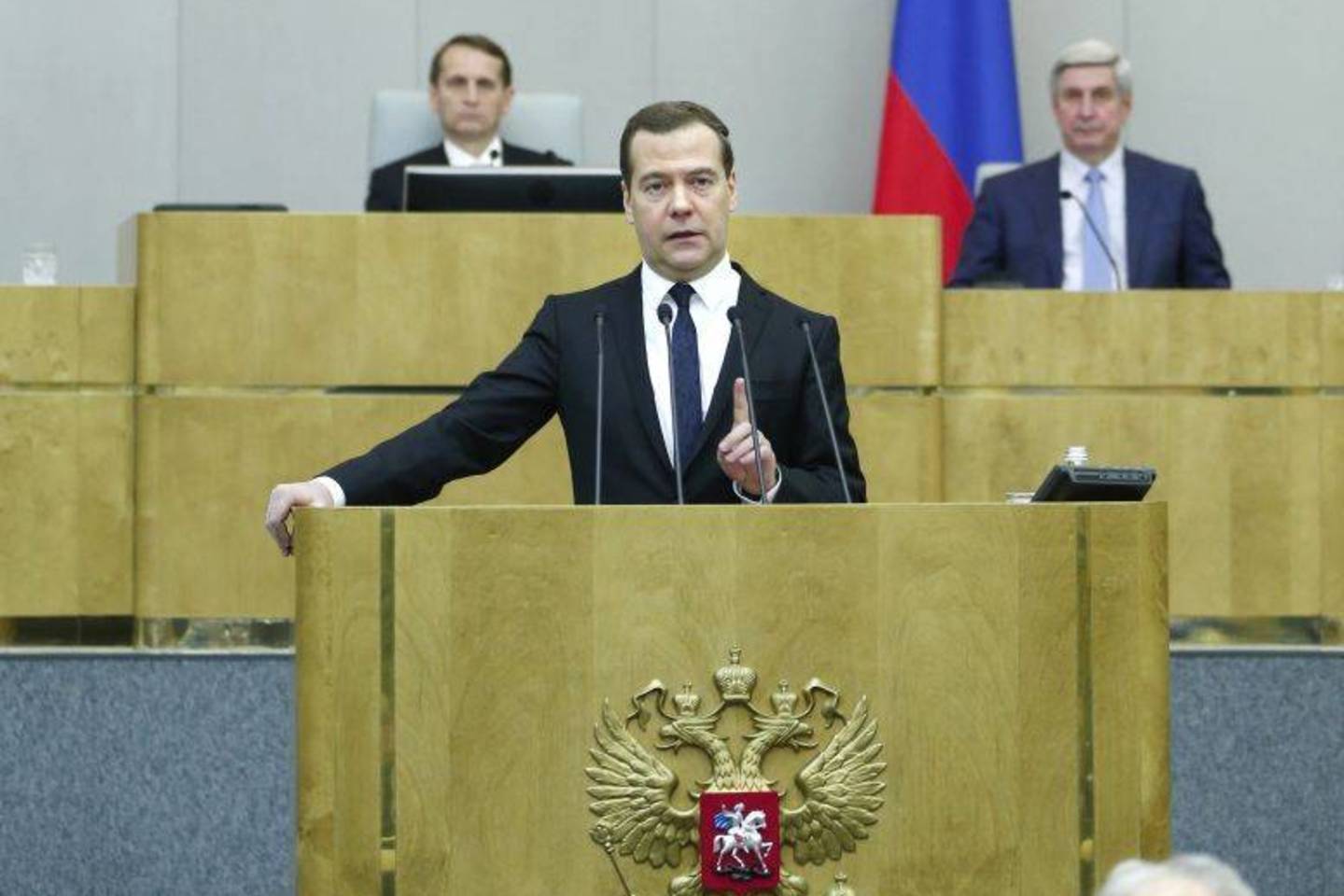 Dmitrijaus Medvedevo paskelbtame pranešime informuojama apie nubrauktą skolą.<br>AP nuotr. iš archyvo