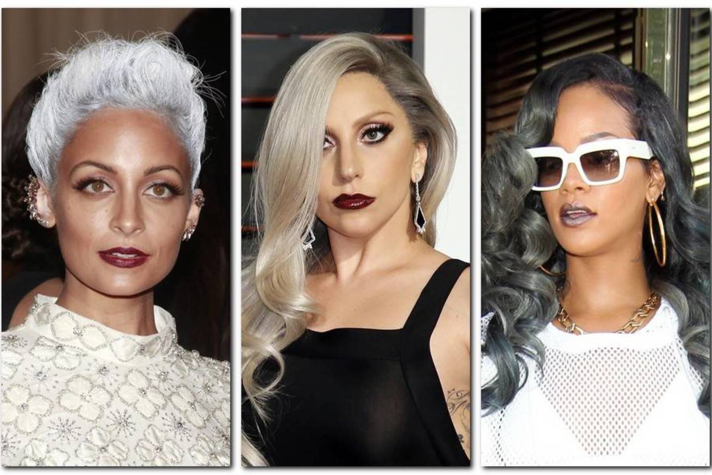 Iš kairės: Nicole Richie, Lady Gaga ir Rihanna.