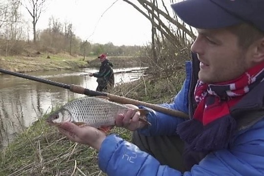 Stambių kuojų žvejyba plūdinėmis meškerėmis upelyje (I)