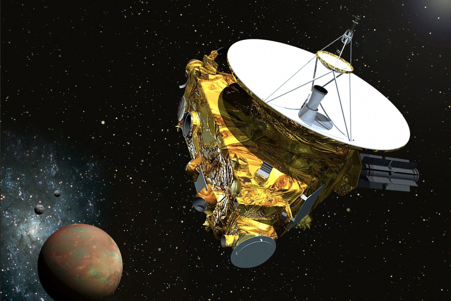 Jei projektą palaimins NASA, tyrėjai planuoja sukurti ir į „New Horizons“ nusiųsti skaitmeninį failą, kuris užims 150 megabaitų.<br>NASA iliustr.