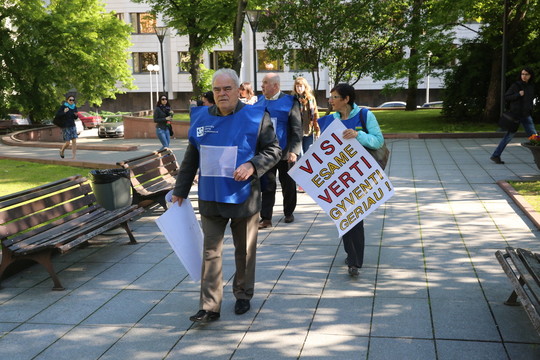 Profesinės sąjungos protestuoja ir dėl skubos, ir dėl darbuotojams nepalankių pakeitimų.<br>R.Danisevičiaus nuotr.
