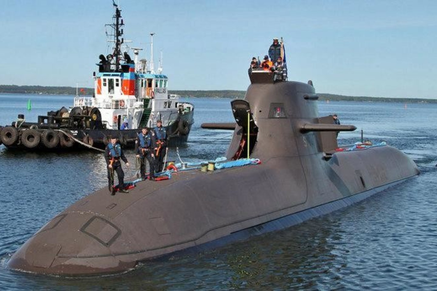 Praėjusią savaitę šis nedidelis, tačiau itin tylus Vokietijos laivyno dyzelinis povandeninis laivas U-34 prisišvartavo Talino uoste.<br>Reuters/Scanpix nuotr.