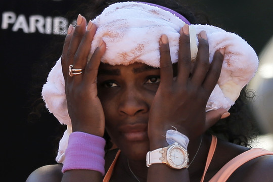 Serena Williams po pirmo seto buvo sunerimusi.<br>AP nuotr.