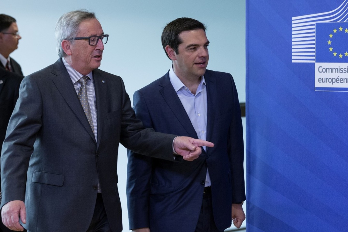 J.C.Junckeras (kairėje) ir A.Tsipras.<br>AP nuotr.