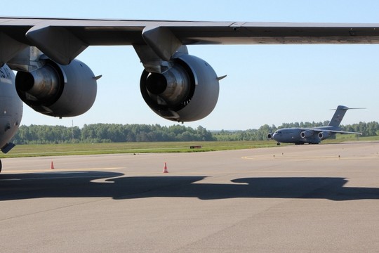 Į pratybas atvyko Pensilvanijos nacionalinės gvardijos kariai