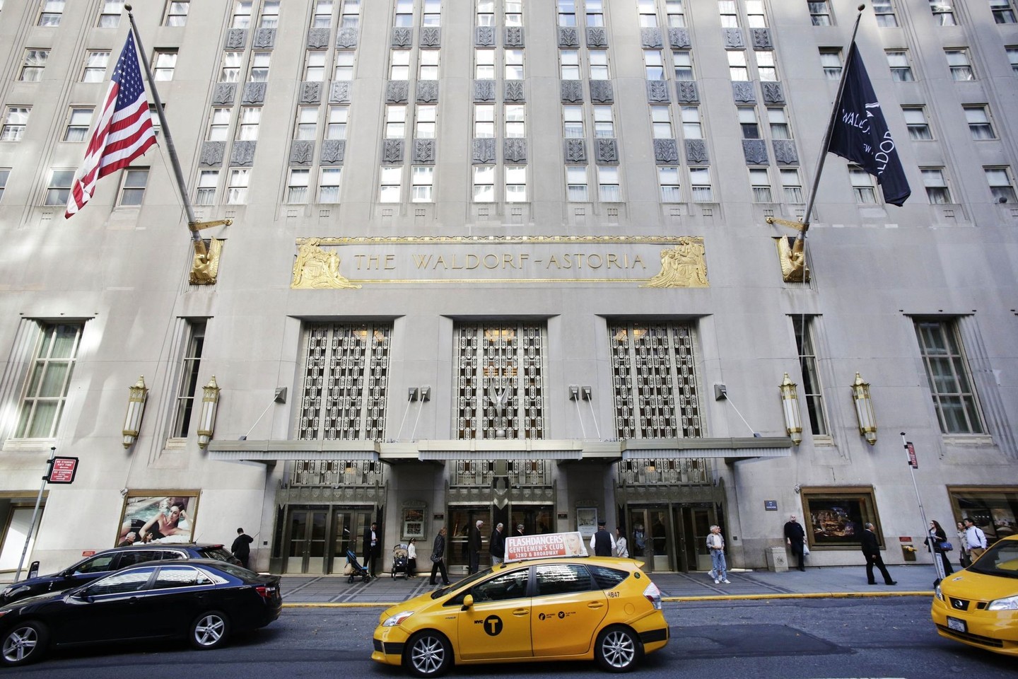 „Waldorf Astoria“ šeštadienį vykęs vestuvių pokylis virto chaosu.<br>AP nuotr. iš archyvo