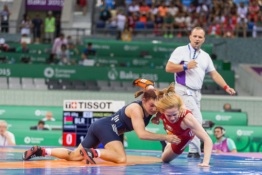 Imtynininkė rizikavo, bet liko greta pakylos Europos žaidynėse