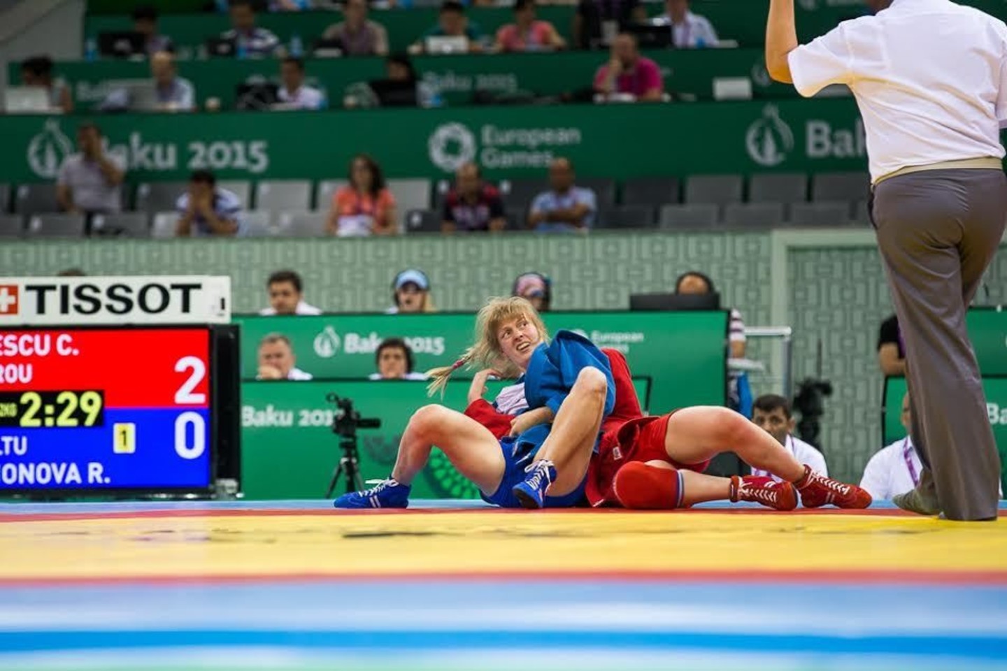 R.Aksionova Europos žaidynėse Baku laimėjo bronzos medalį sambo varžybose.<br>V.Dranginio/LTOK nuotr.
