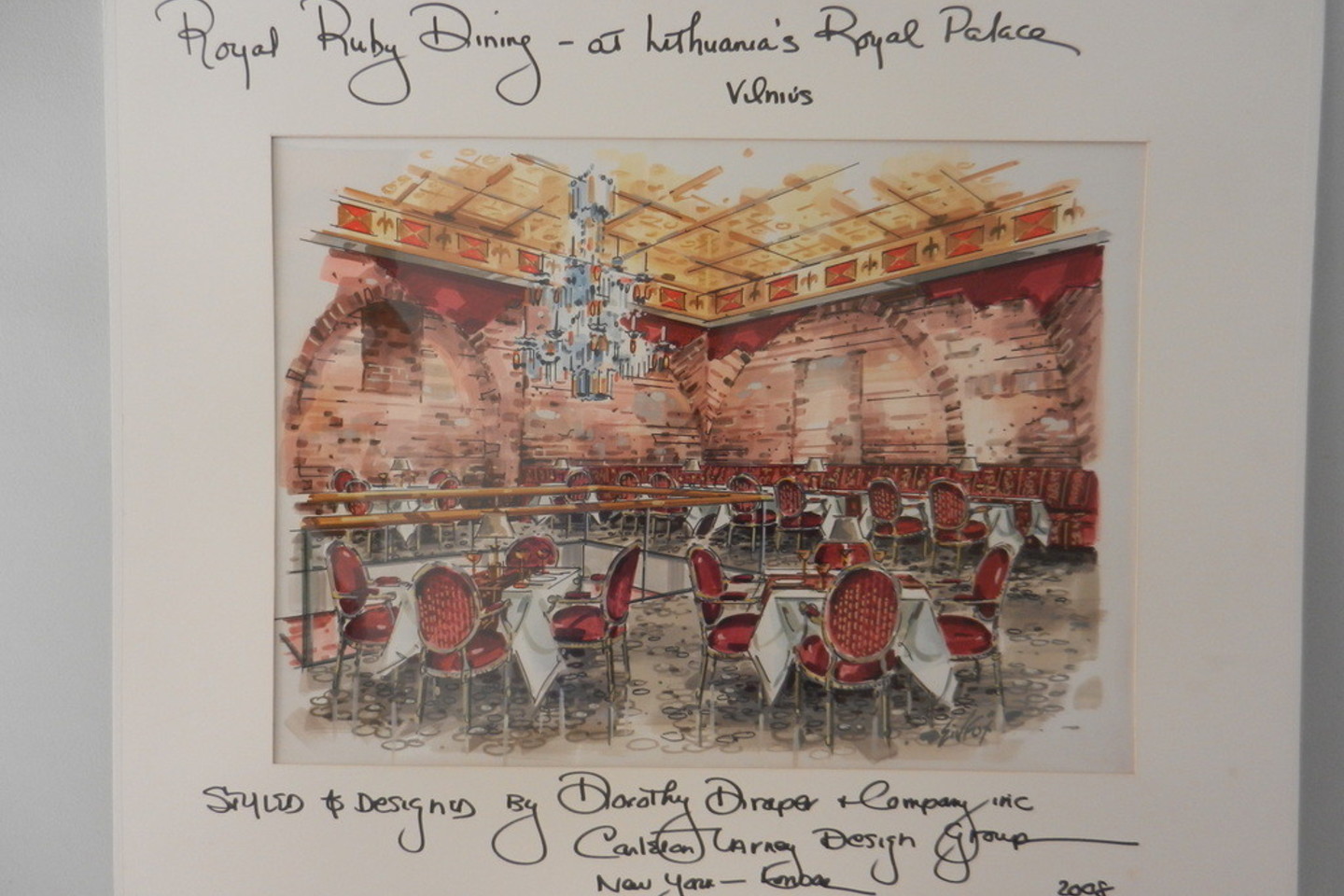 Karališkojo rubino restorano eskizas.<br>Valdovų rūmų archyvo nuotr.