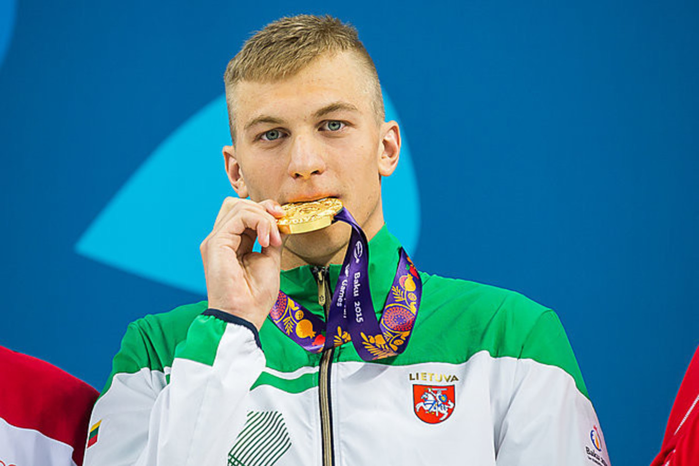A.Šidlauskas jau džiaugėsi aukso medaliu.<br>V.Draginio/LTOK nuotr.