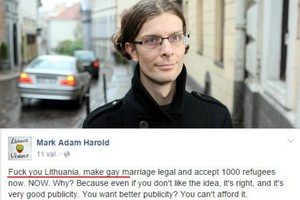 Vilniaus tarybos narys M. A. Haroldas pratrūko: „P..au Lietuvą!“