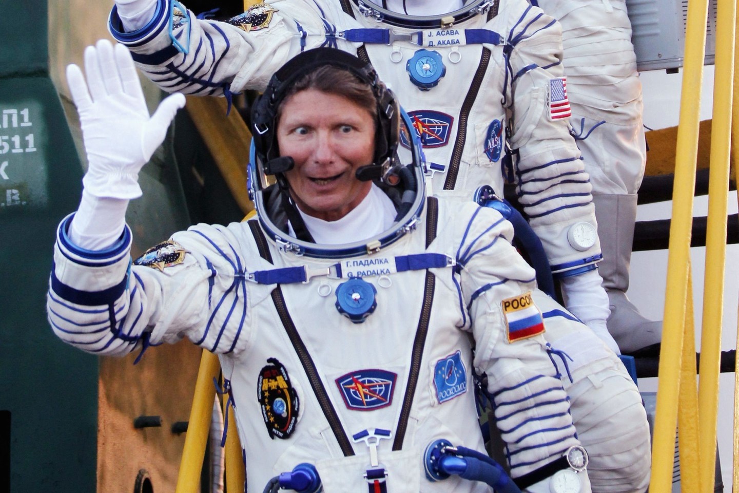 G.Padalka, kuriam birželio 21-ąją sukako 57 metai, dabar dirba savo penktoje misijoje kosmose.<br>Reuters/Scanpix nuotr.