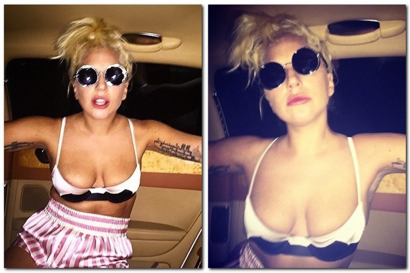 Lady Gagos grožybės sprūdo iš pernelyg ankštos liemenėlės.