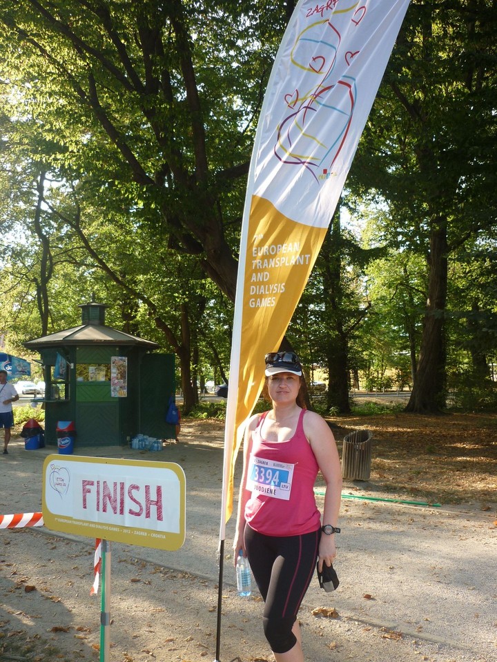 Irma Juodienė 2013-ųjų Europos transplantuotųjų žaidynėse laimėjo sidabrą mini maratono rungtyje.<br>„Gyvasties“ archyvo nuotr.