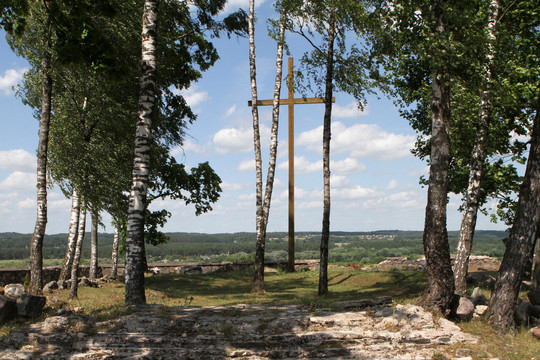 Šiuo metu architekto V.Dubenickio suprojektuotą bažnyčią mena išlikusi tvora, bažnyčios laiptai bei pamatai.<br>M.Patašiaus nuotr.