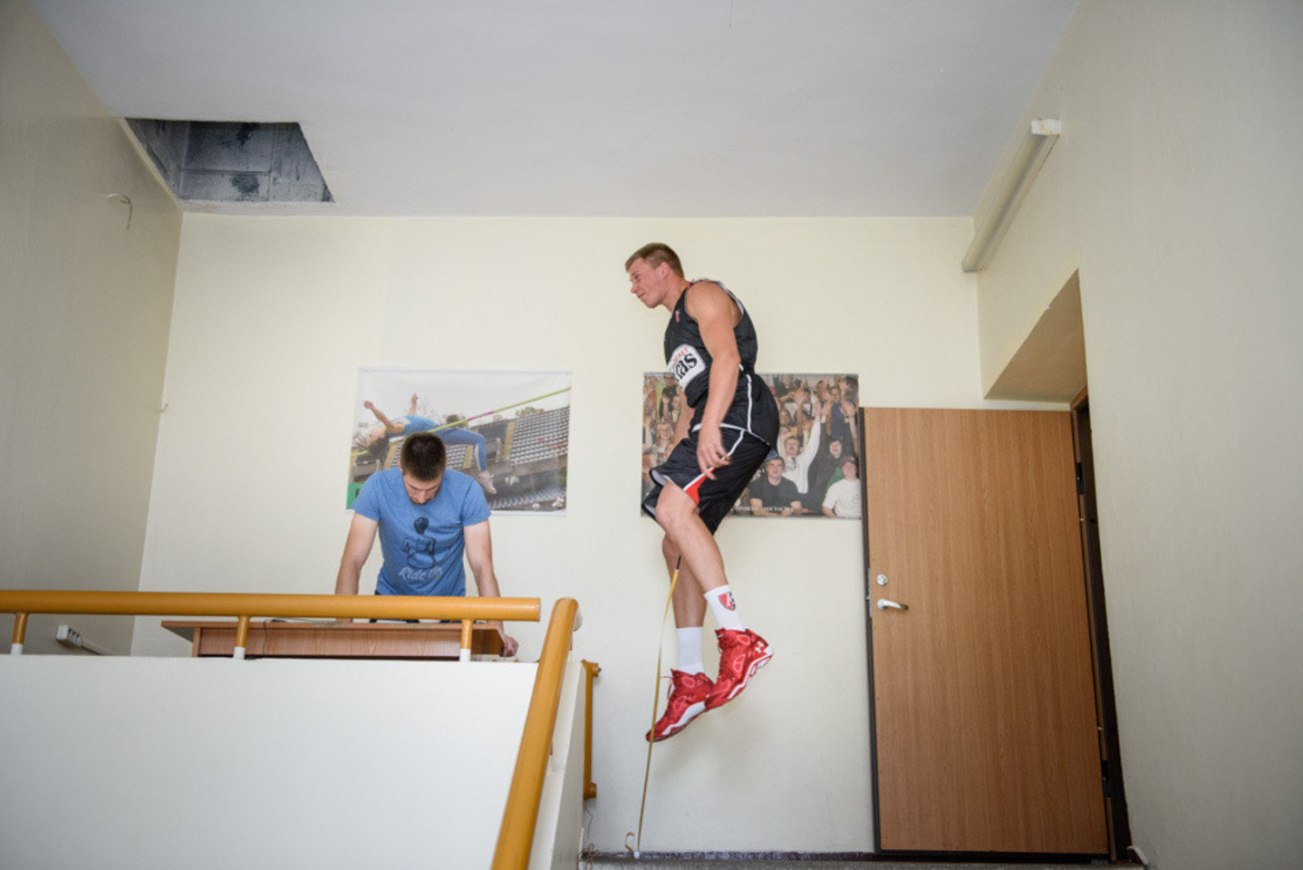„Lietuvos ryto“ žaidėjams atlikti įvairūs testai.<br>Domanto Umbraso nuotr.
