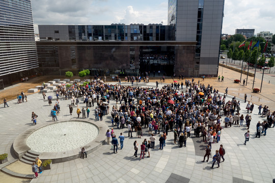 Dėl mokyklos – piketas po Vilniaus valdžios langais