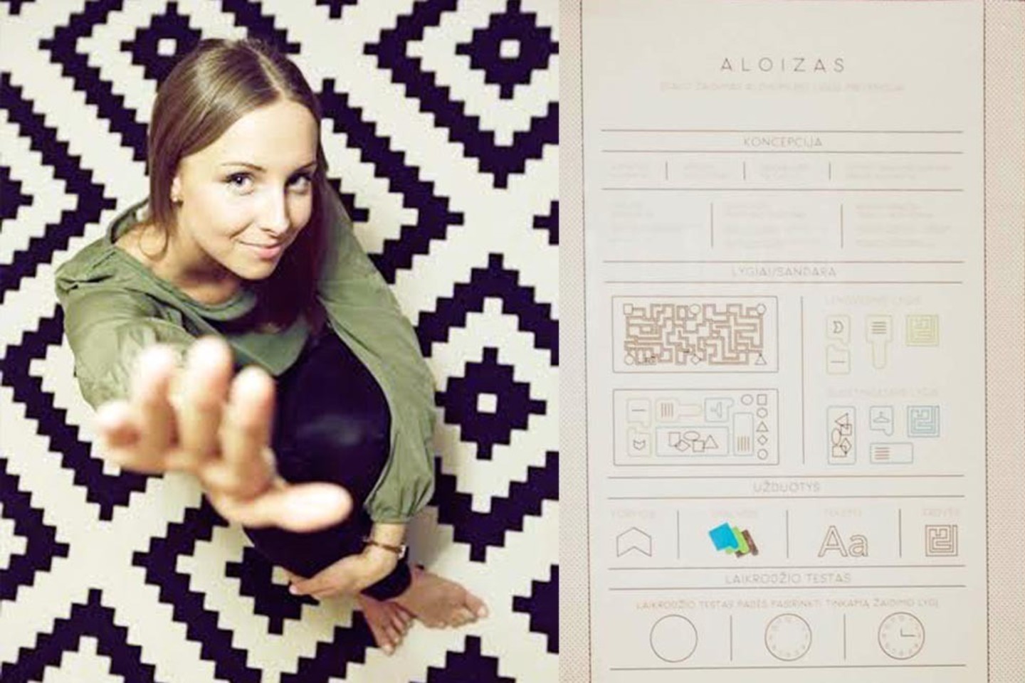 Karolina Vaikšnytė sukūrė žaidimą „Aloizas“, skirtą sergantiems Alzheimerio liga.<br>„AZ communications“ nuotr.