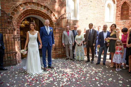 Savo vestuvėms D.Meškaitė ir D.Kisielius pasirinko sostinės Šv. Mikalojaus bažnyčią.<br>D.Umbraso nuotr.