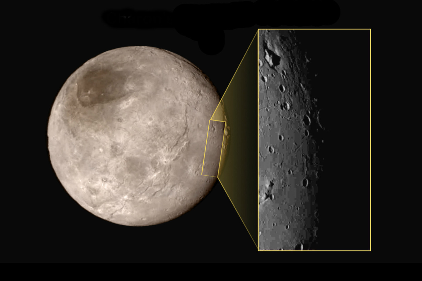 Neįprastas elementas matomas viršutiniame kairiajame išdidinto fragmento kampe.<br>NASA nuotr.