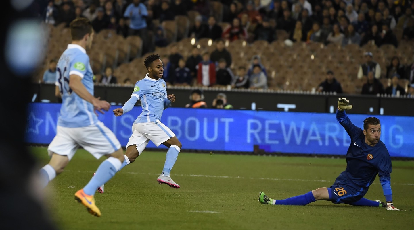 R.Sterlingas sužaidė rungtynes su „Manchester City“.<br>AFP/Scanpix nuotr.