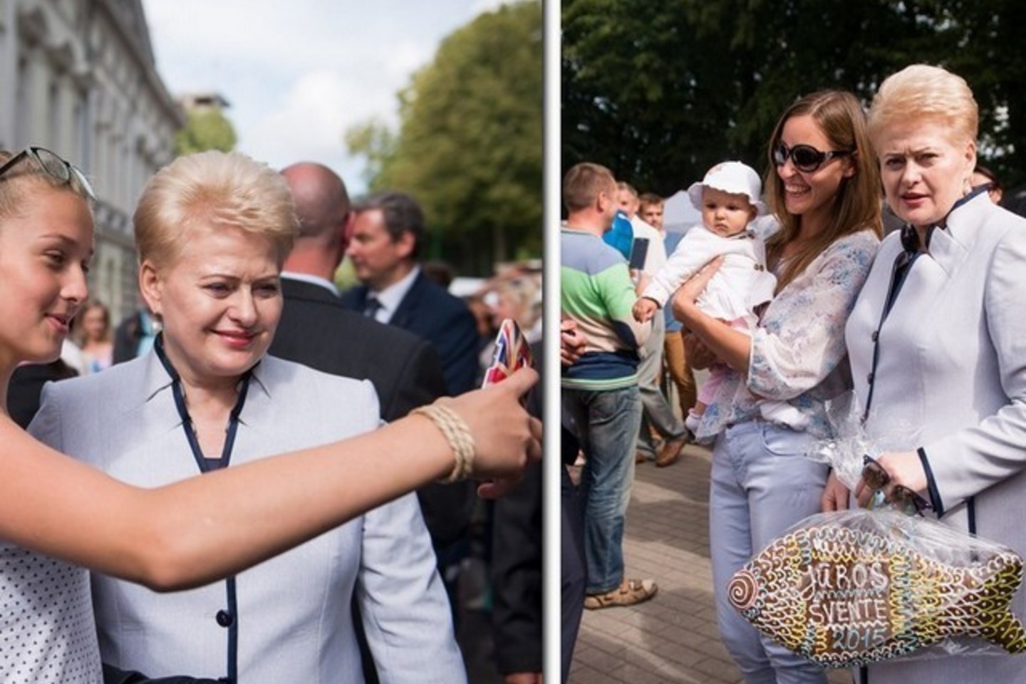 Prezidentė Jūros šventės mugėje sukėlė smagų šurmulį.
