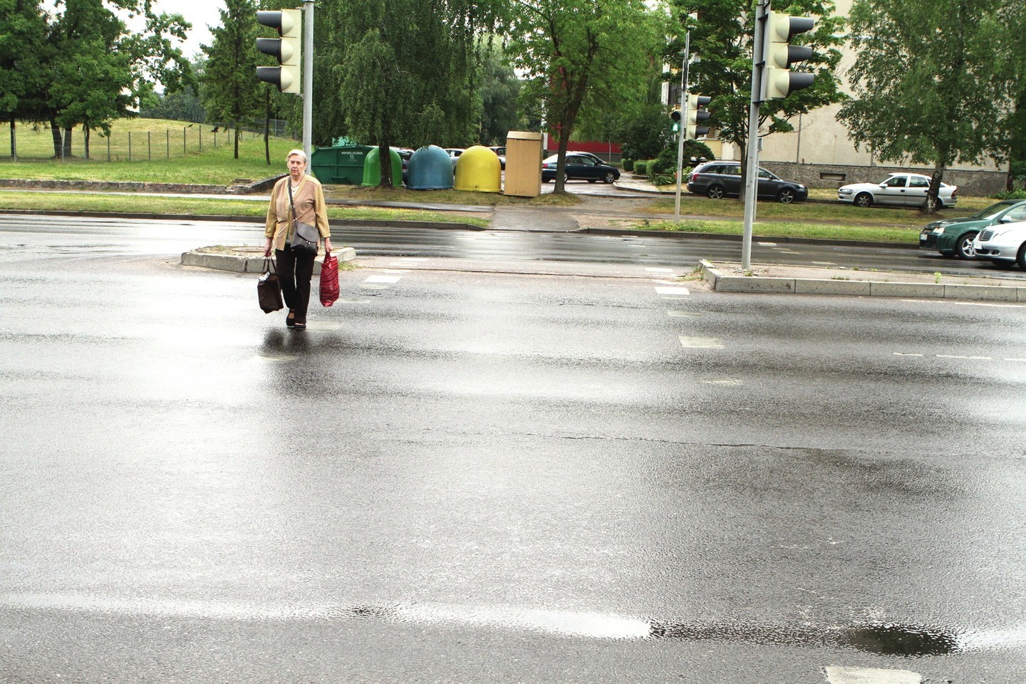 Taikos prospekte kai kurių pėsčiųjų perėjų būklė – apverktina, baltos ženklinimo juostos nusitrynusios.