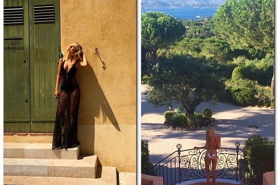 Kimberley Garner džiugina gerbėjų akis seksualiais bikiniais