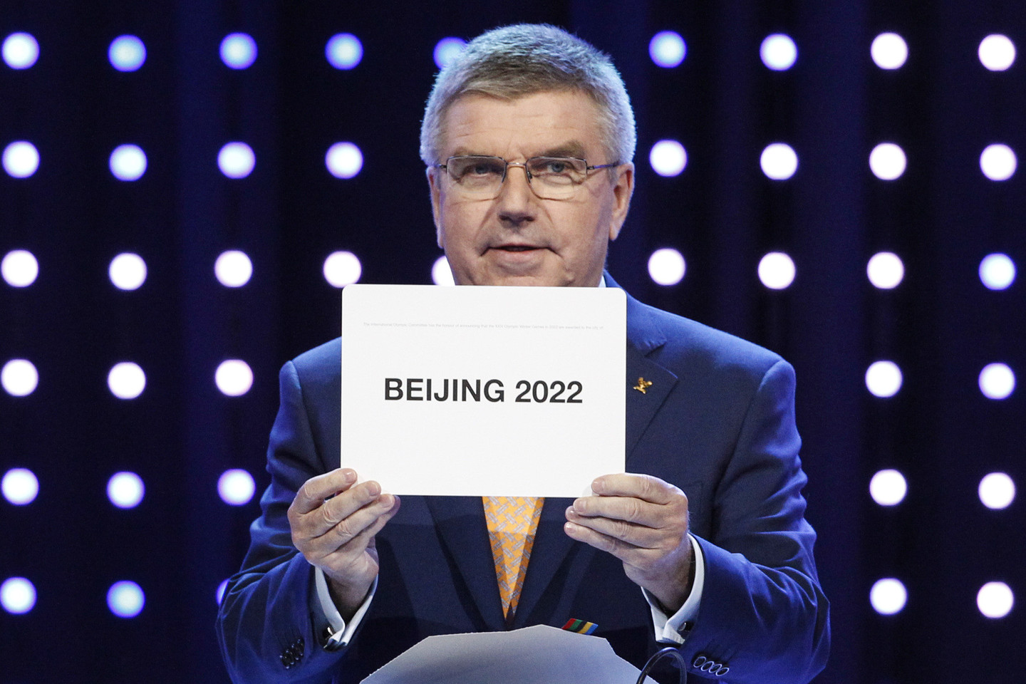 Kinijos sostinė Pekinas rengs 2022 metų žiemos olimpines žaidynes.<br>AP nuotr.