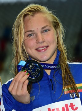 R.Meilutytė iškovojo sidabro medalį.<br>AFP/Scanpix nuotr.