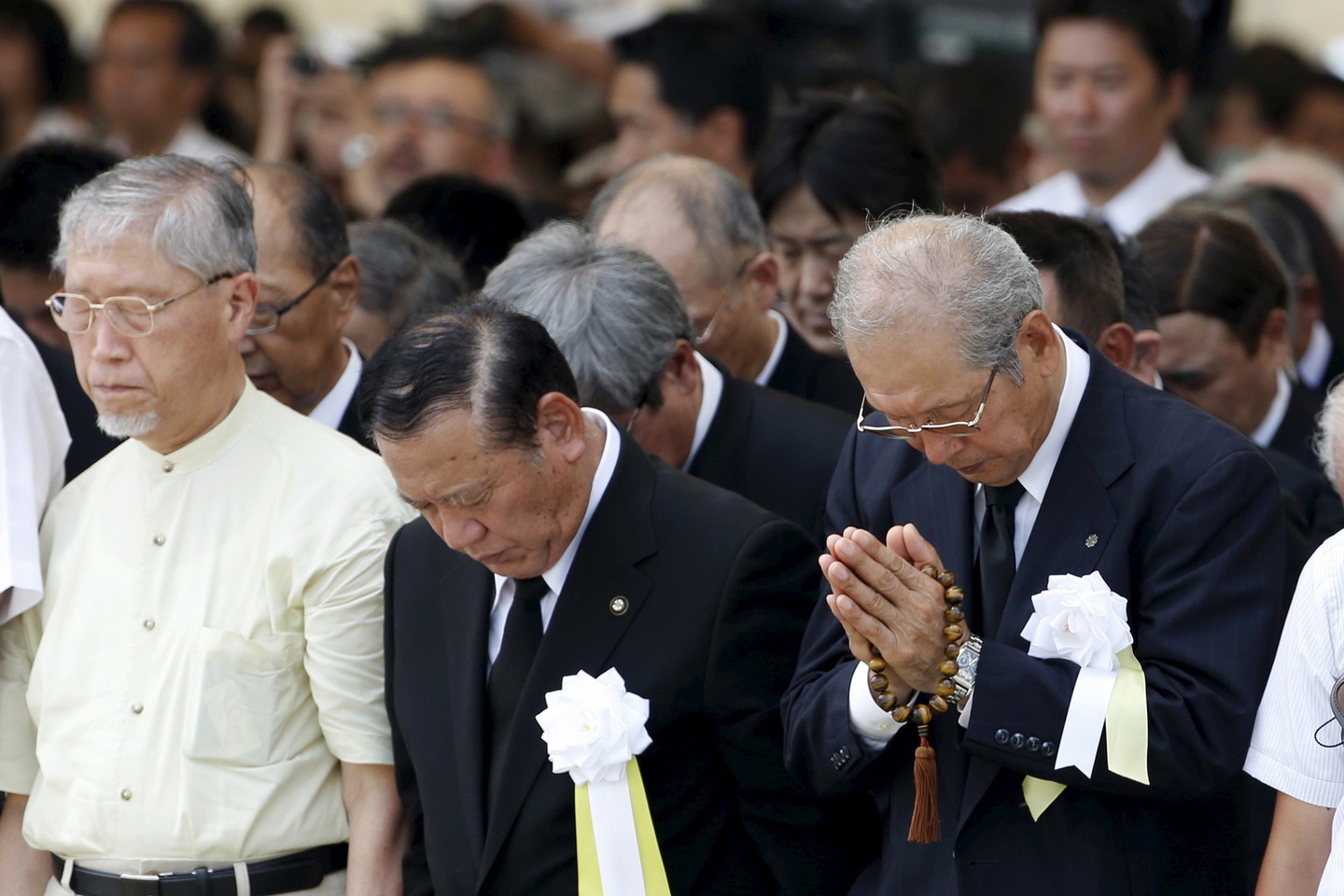 Japonijoje minima diena, kai prieš 70 metų ant Nagasakio buvo numesta atominė bomba.<br>„Reuters“/ „Scanpix“ nuotr.