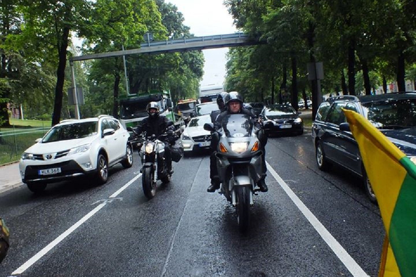 Kupiškio motociklininkai vertina savo krašto grožį.<br>Asmeninio archyvo nuotr.