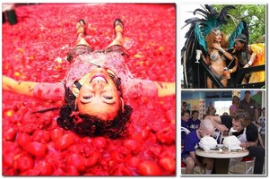 Žvaigždžių savaitė: pomidorų mūšis ir nuogybės karnavale