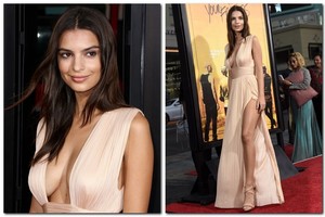 Seksuali Emily Ratajkowski suknelė atidengė jos grožybes
